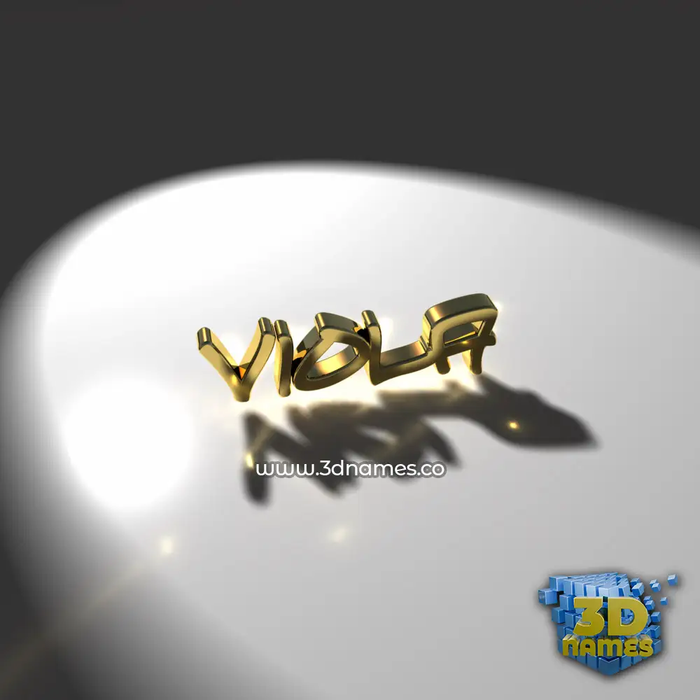viola in Gold Shine style - 3D name wallpaper