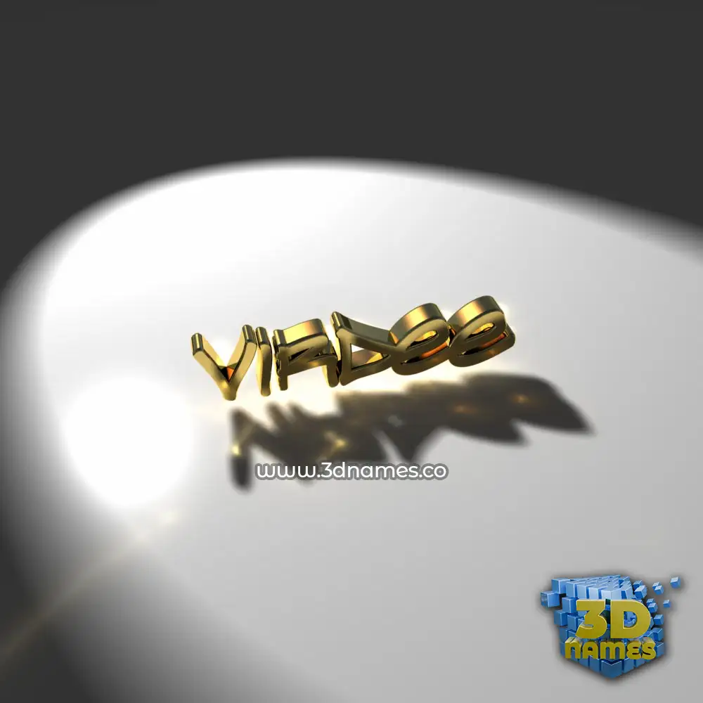 virdee in Gold Shine style - 3D name wallpaper