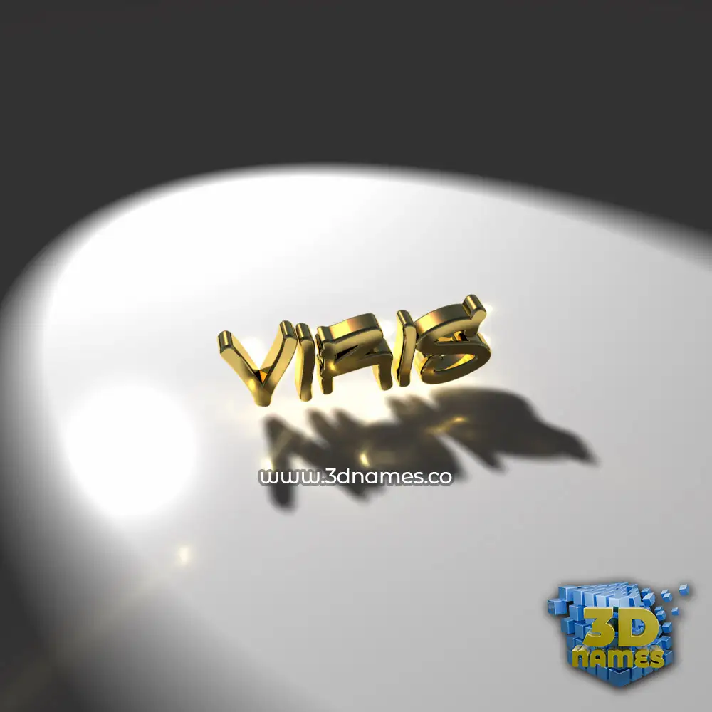 viris in Gold Shine style - 3D name wallpaper