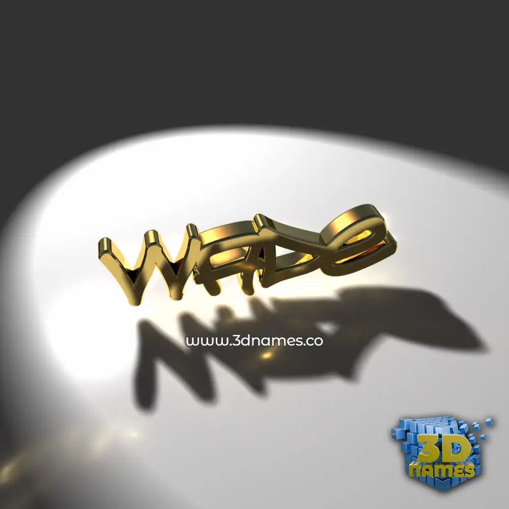 wade in Gold Shine style - 3D name wallpaper