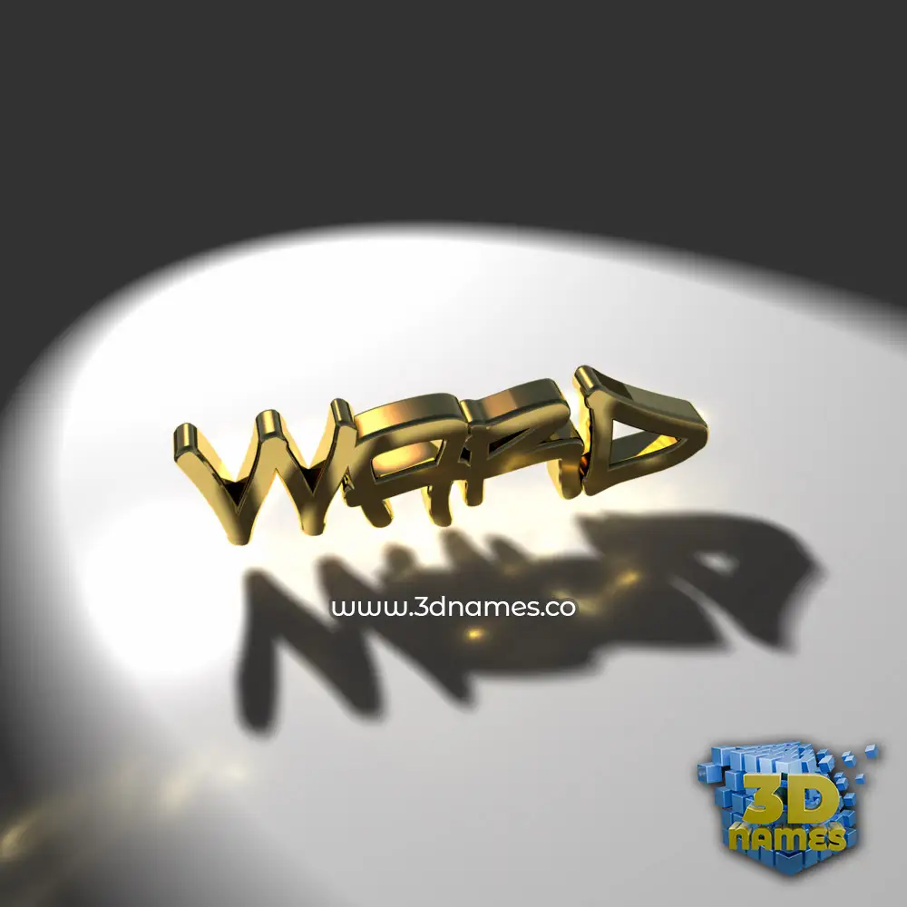 ward in Gold Shine style - 3D name wallpaper