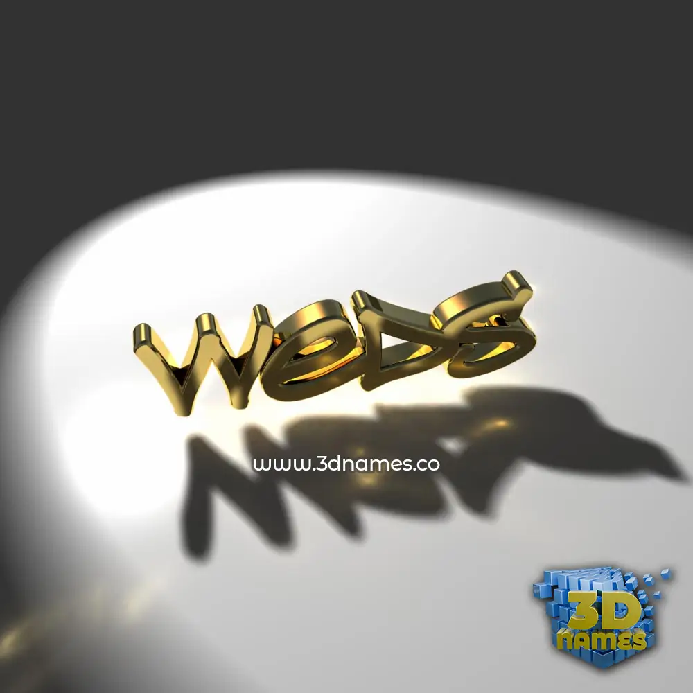 weds in Gold Shine style - 3D name wallpaper