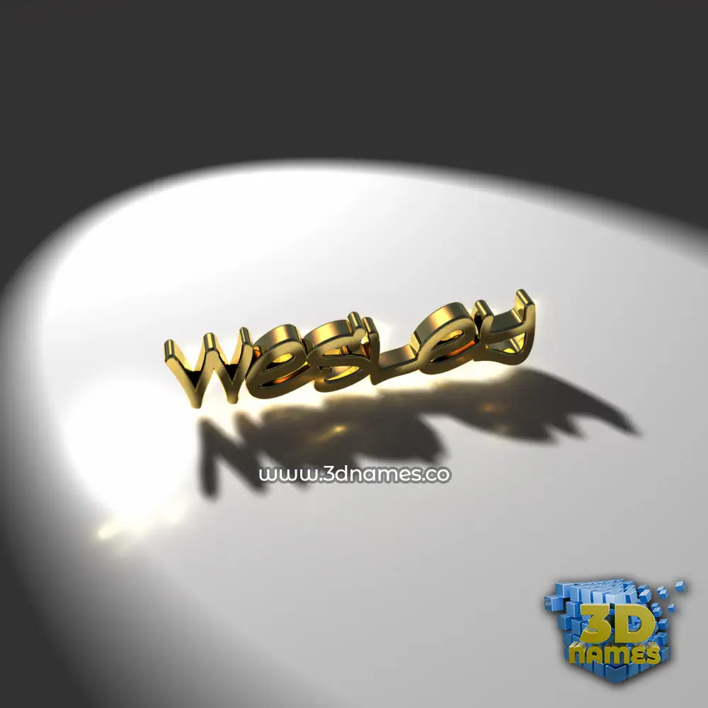 wesley in Gold Shine style - 3D name wallpaper