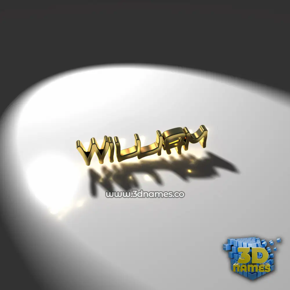 william in Gold Shine style - 3D name wallpaper