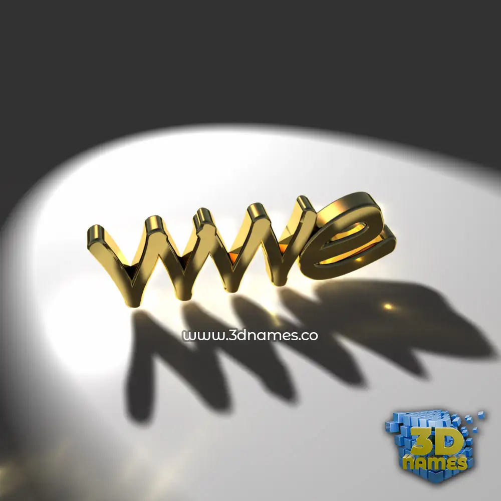 wwe in Gold Shine style - 3D name wallpaper