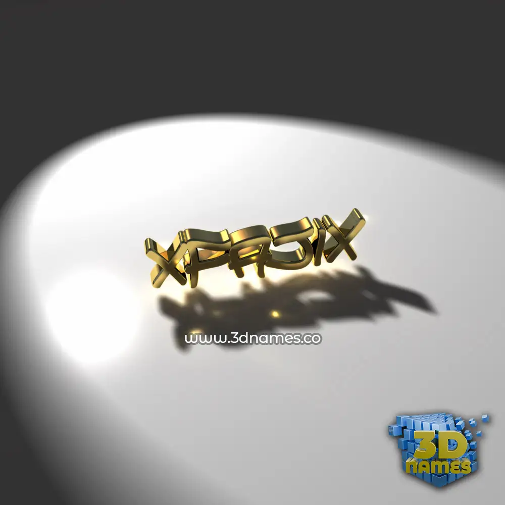 xfajix in Gold Shine style - 3D name wallpaper