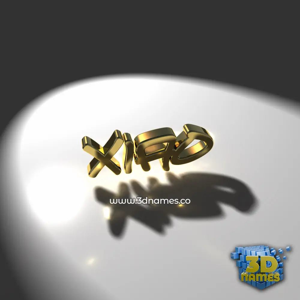xiao in Gold Shine style - 3D name wallpaper