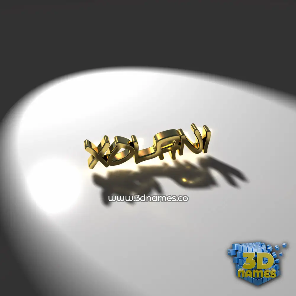 xolani in Gold Shine style - 3D name wallpaper