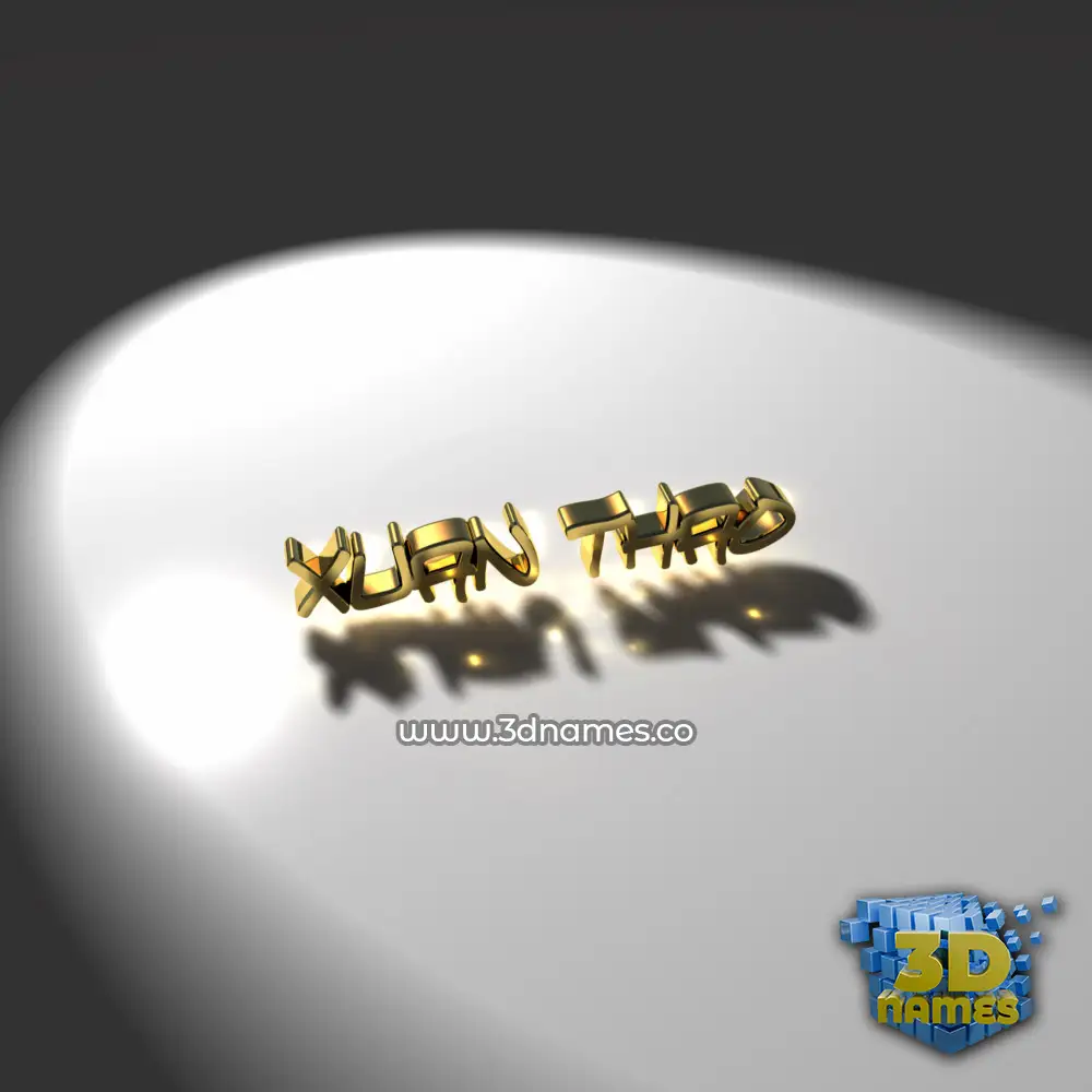 xuan thao in Gold Shine style - 3D name wallpaper