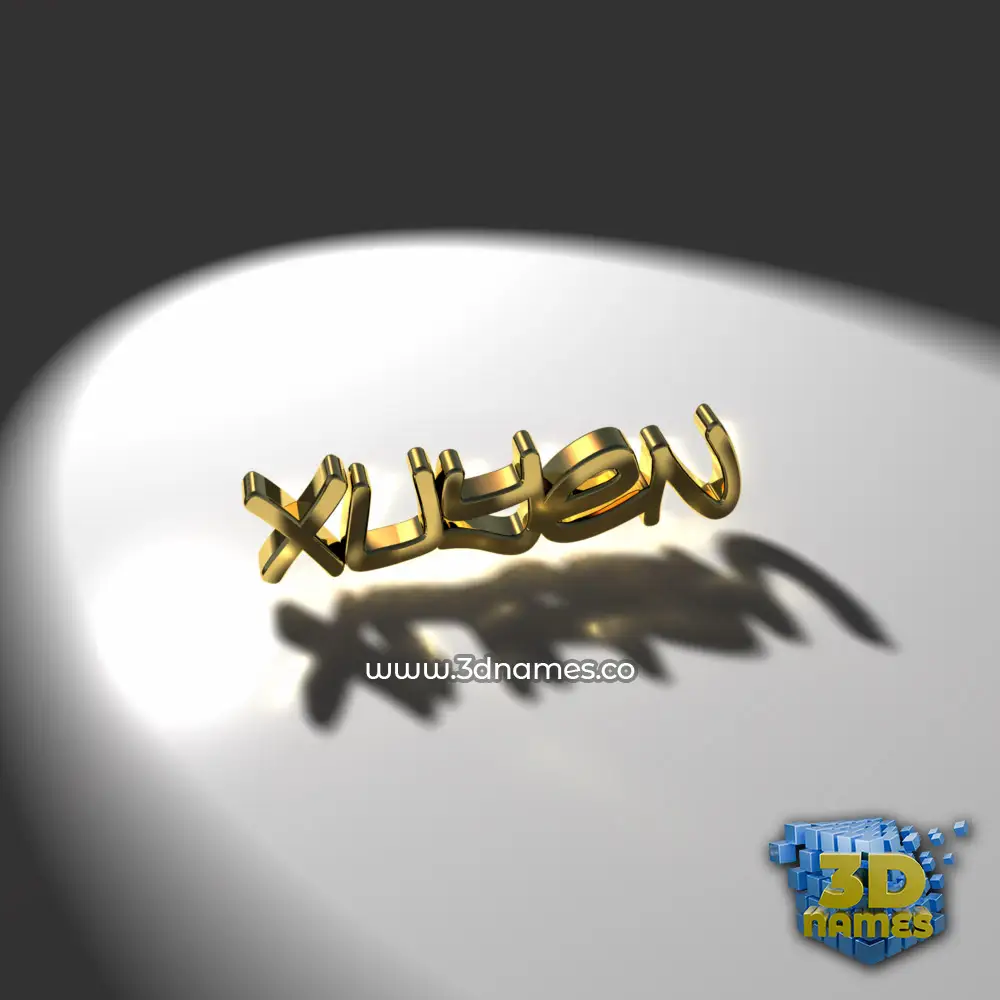 xuyen in Gold Shine style - 3D name wallpaper
