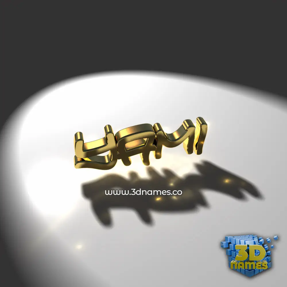 yami in Gold Shine style - 3D name wallpaper