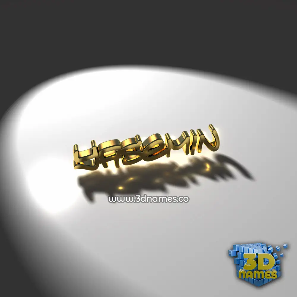 yasemin in Gold Shine style - 3D name wallpaper
