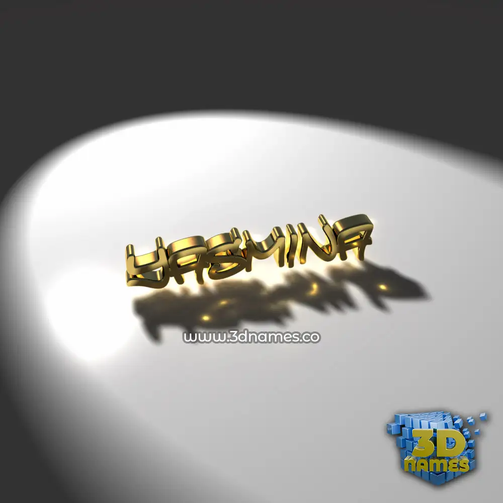 yasmina in Gold Shine style - 3D name wallpaper