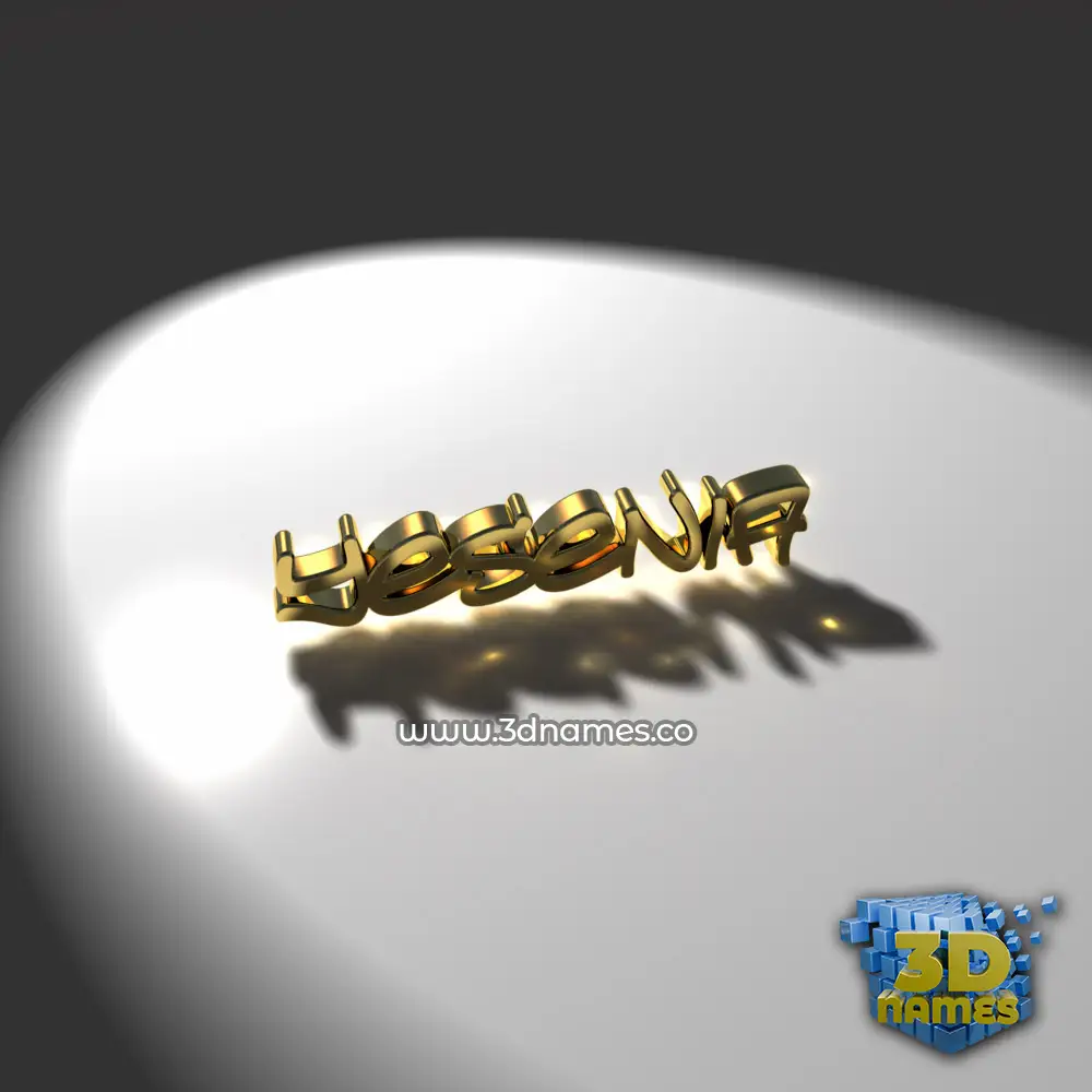 yesenia in Gold Shine style - 3D name wallpaper