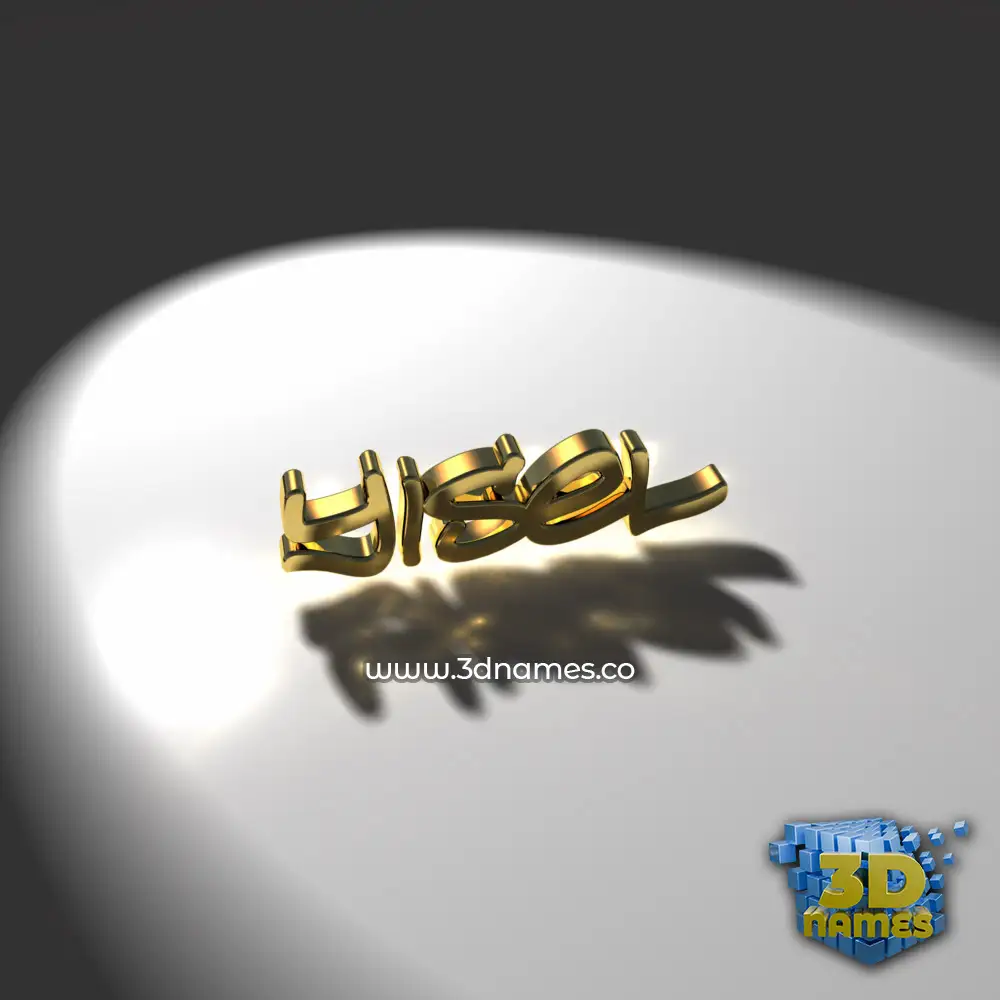 yisel in Gold Shine style - 3D name wallpaper