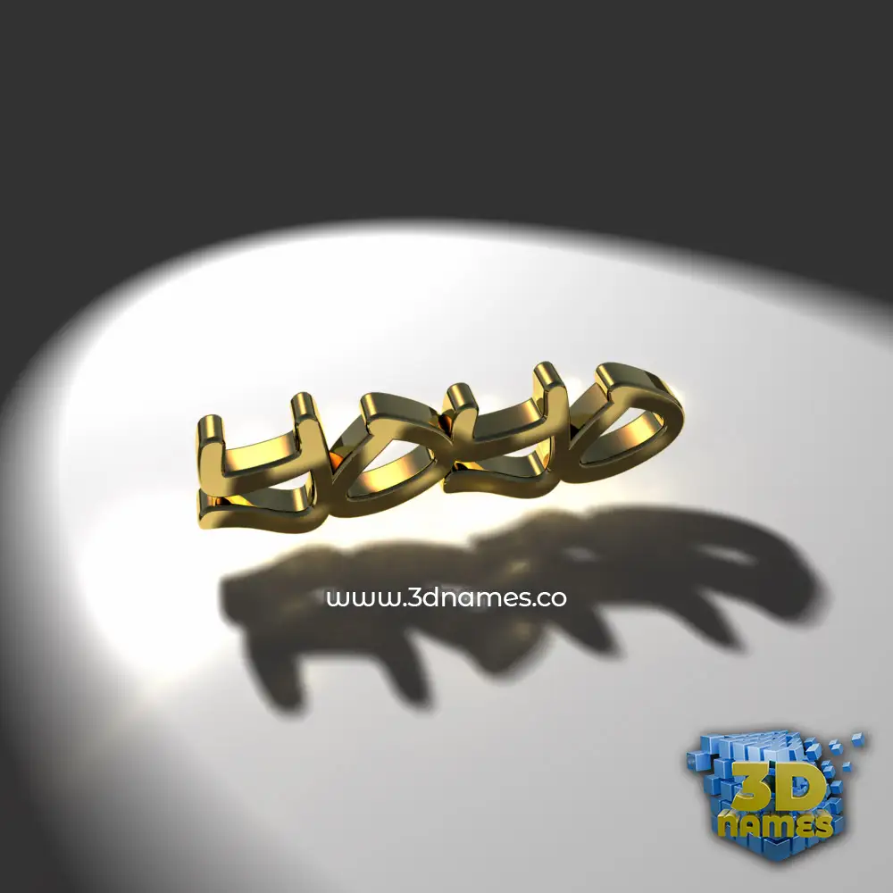 yoyo in Gold Shine style - 3D name wallpaper