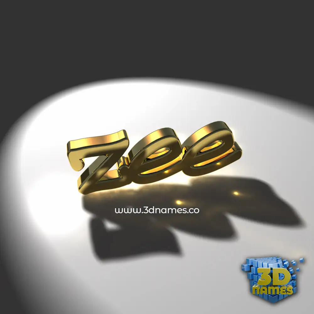 zee in Gold Shine style - 3D name wallpaper