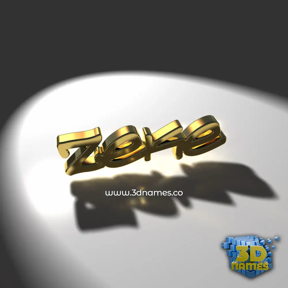 zeke in Gold Shine style - 3D name wallpaper