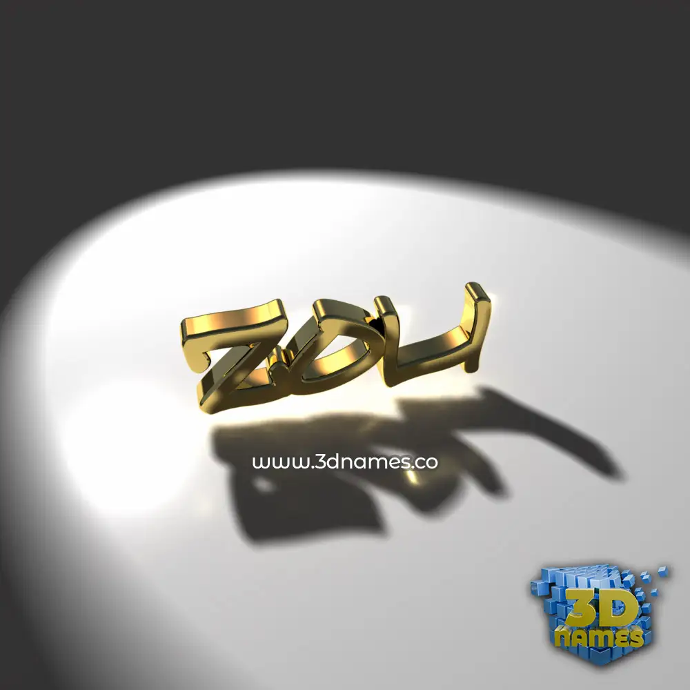 zoli in Gold Shine style - 3D name wallpaper