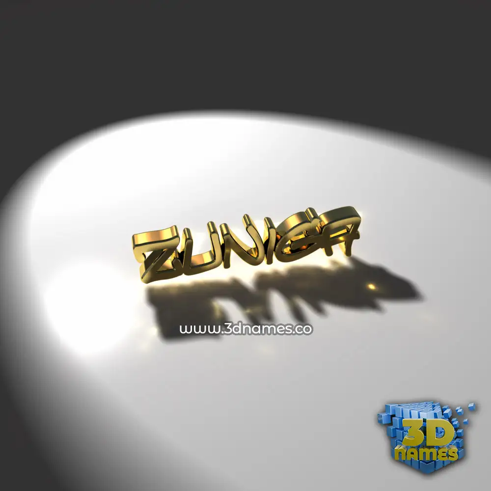 zuniga in Gold Shine style - 3D name wallpaper