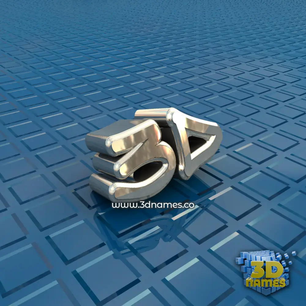 3d in Blue Bling style - 3D name wallpaper