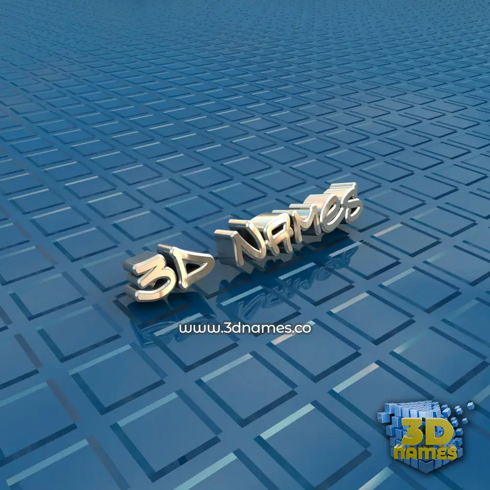3d names in Blue Bling style - 3D name wallpaper