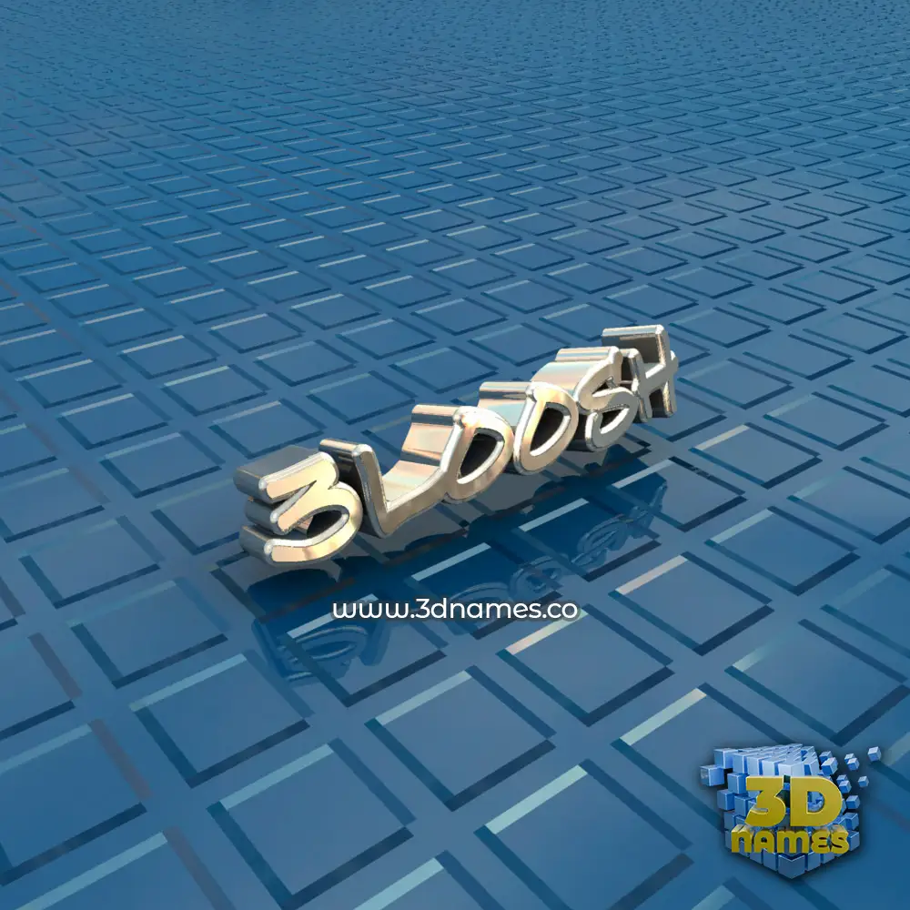 3loosh in Blue Bling style - 3D name wallpaper