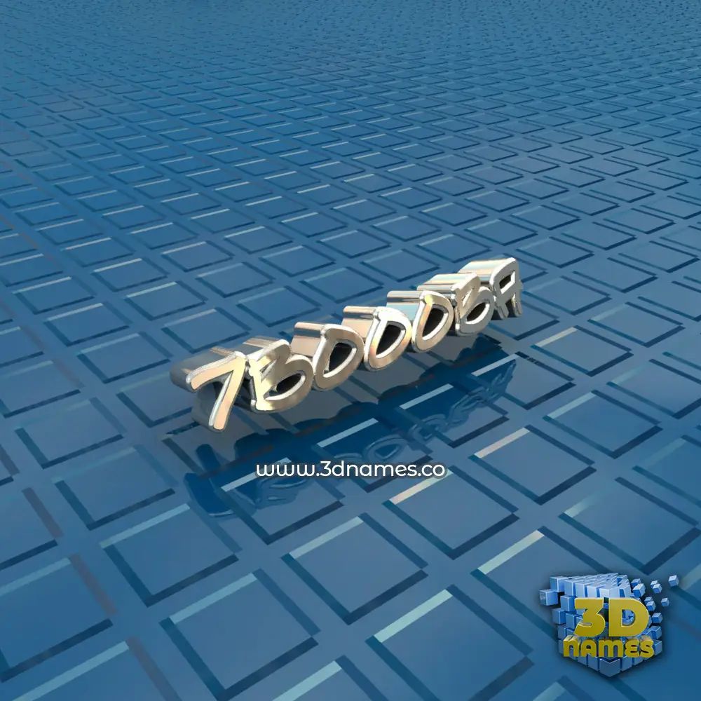 7boooba in Blue Bling style - 3D name wallpaper