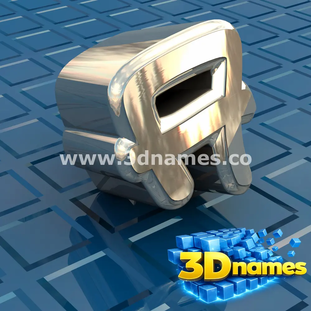 a in Blue Bling style - 3D name wallpaper
