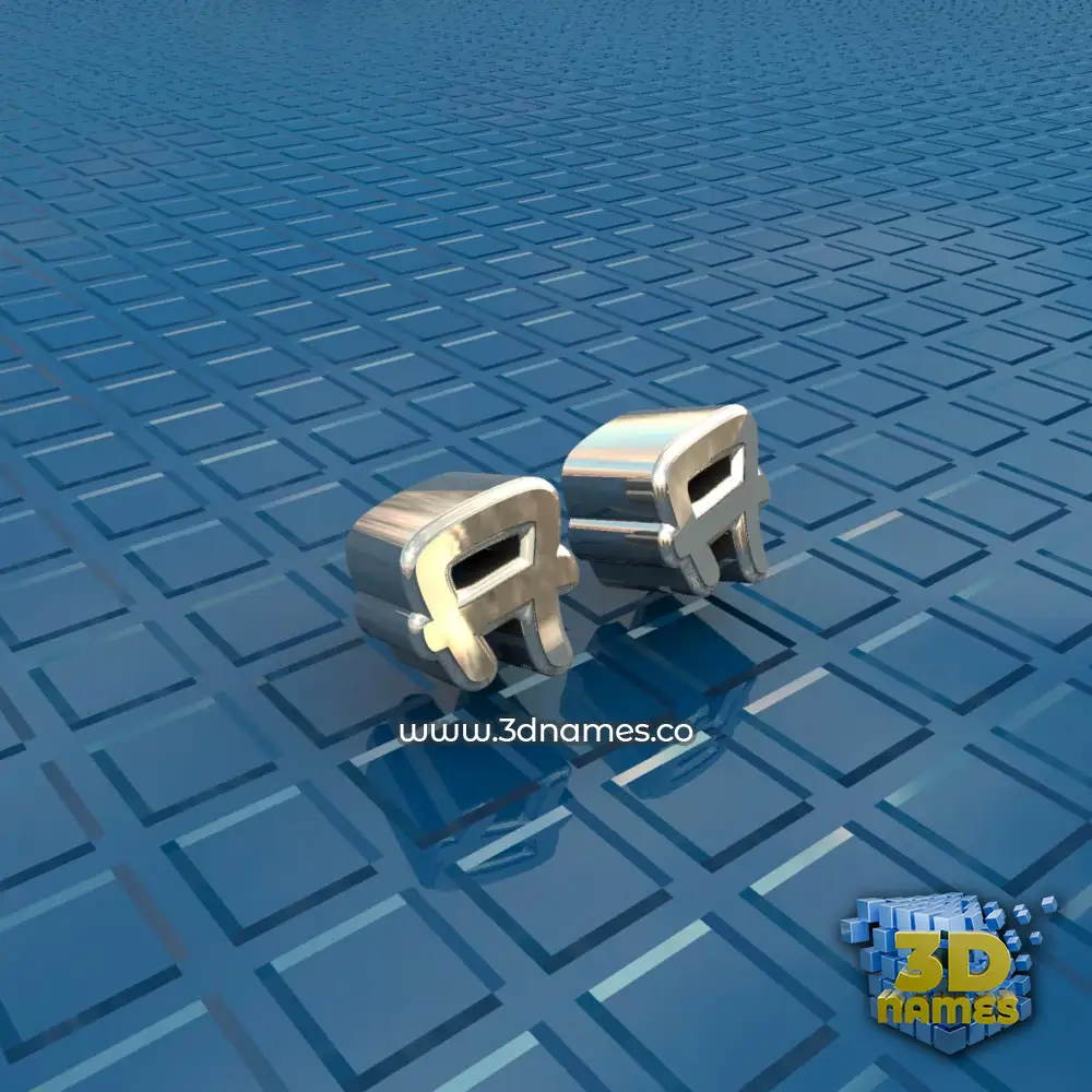 a a in Blue Bling style - 3D name wallpaper