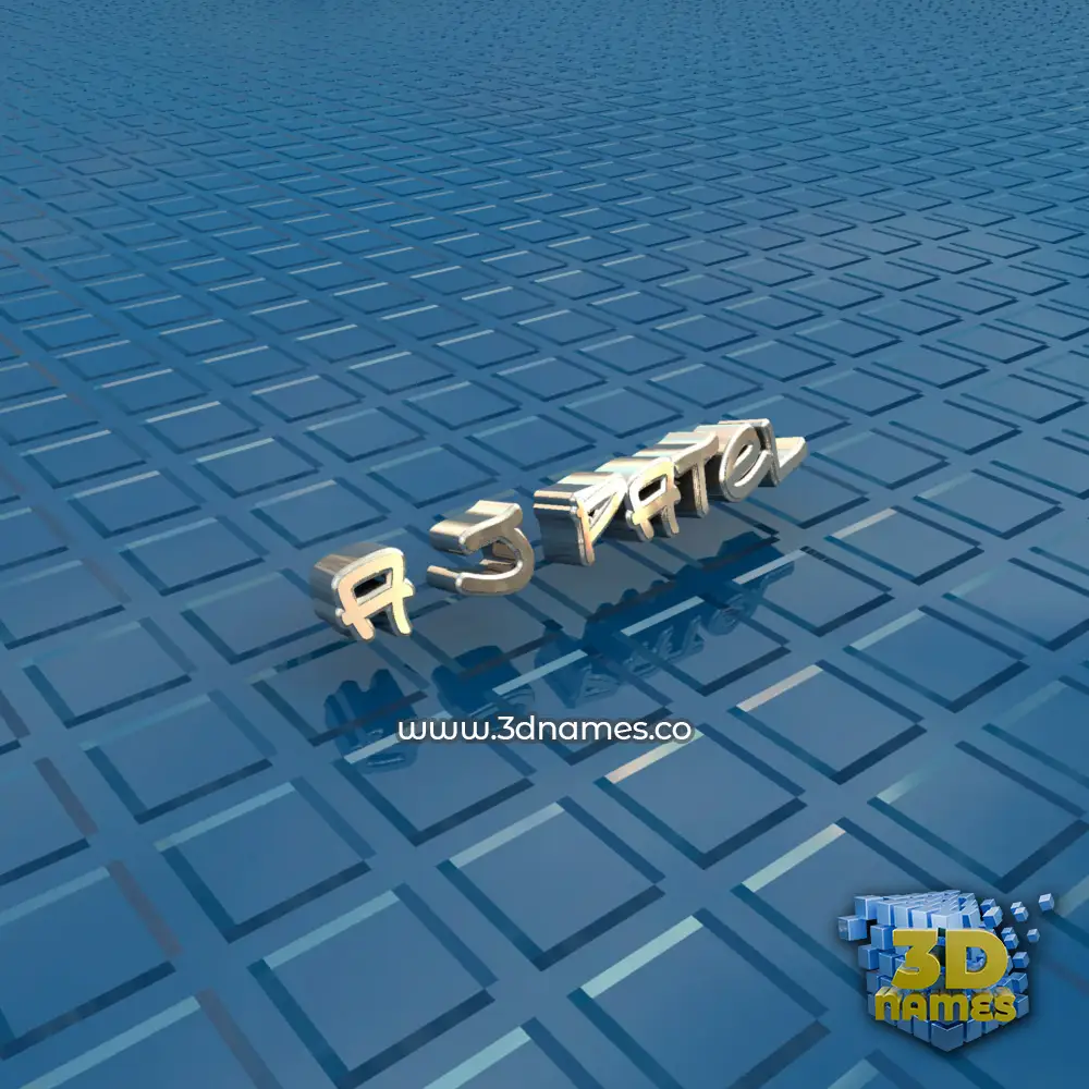 a j patel in Blue Bling style - 3D name wallpaper