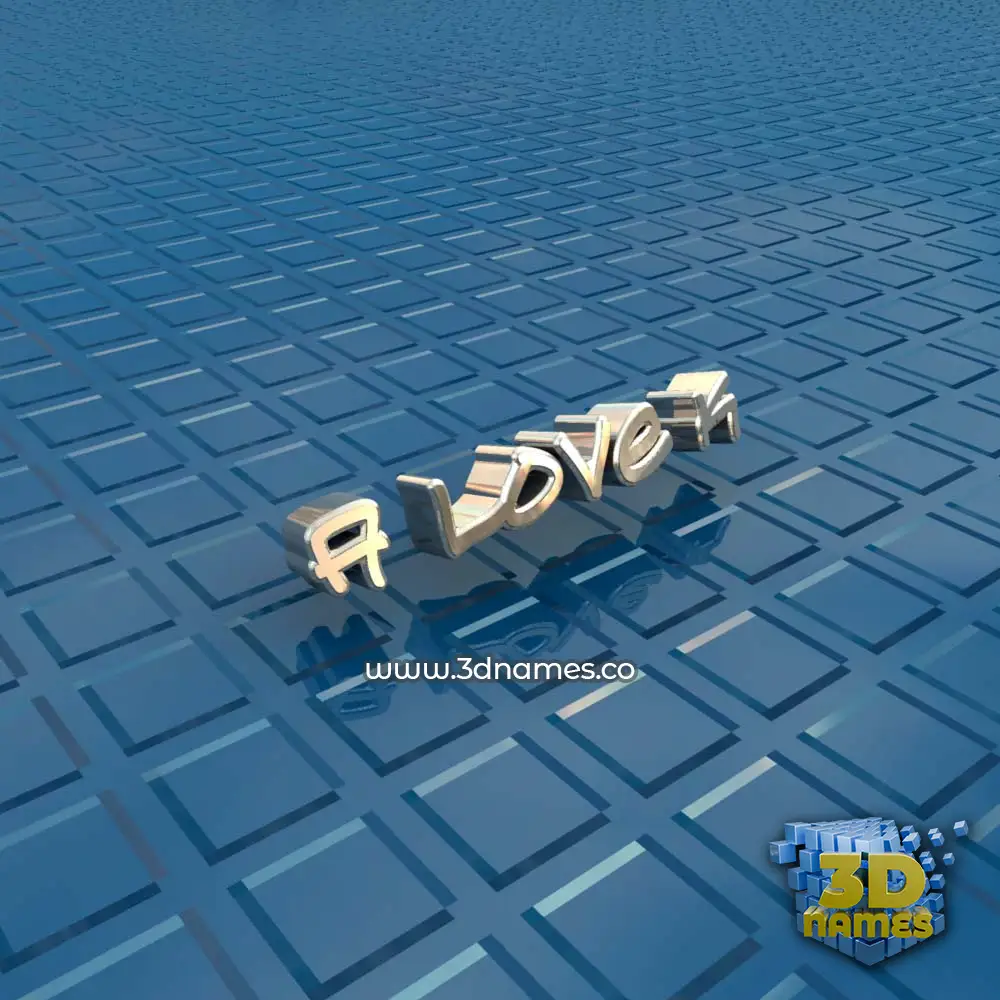 a love k in Blue Bling style - 3D name wallpaper
