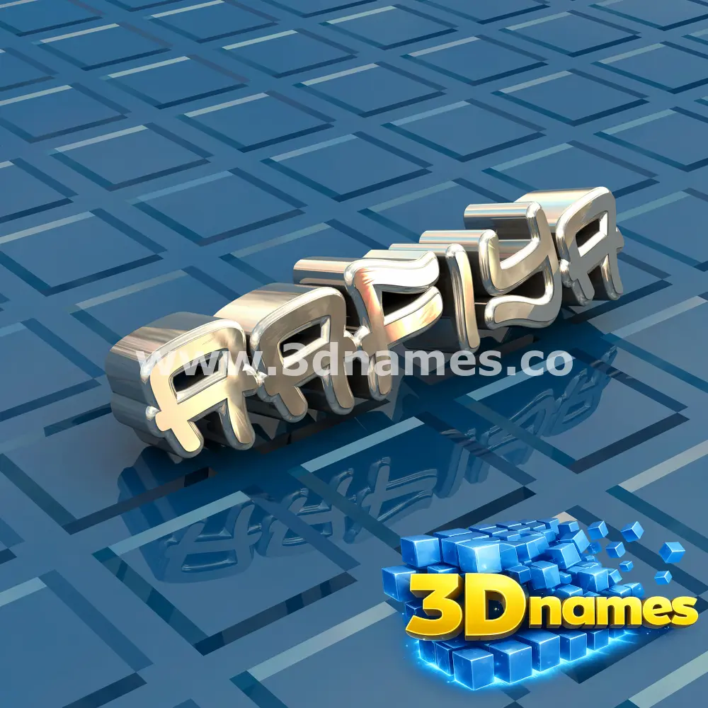 aafiya in Blue Bling style - 3D name wallpaper