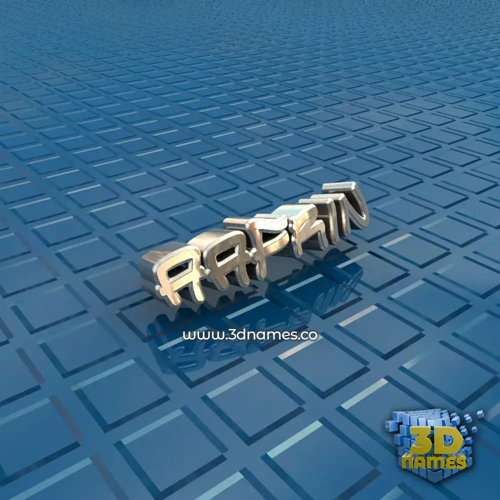 aafrin in Blue Bling style - 3D name wallpaper