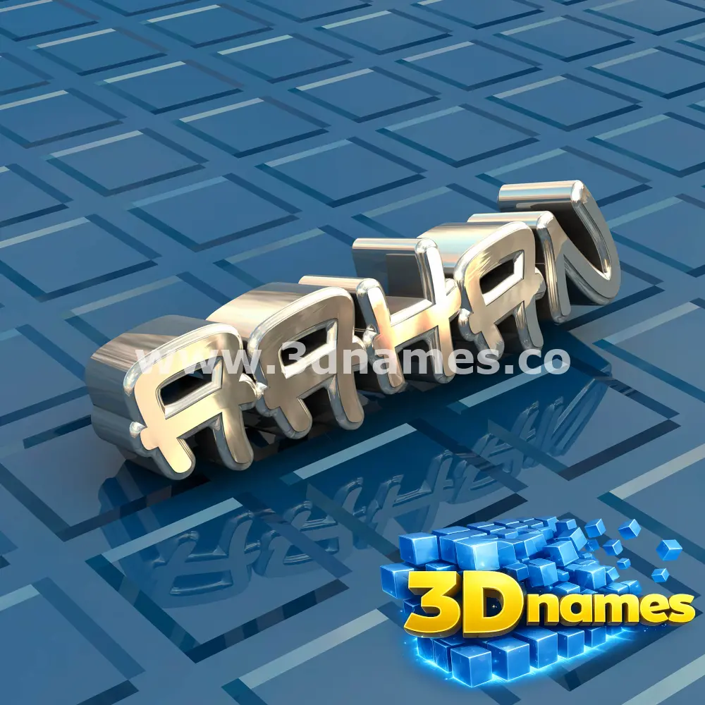 aahan in Blue Bling style - 3D name wallpaper