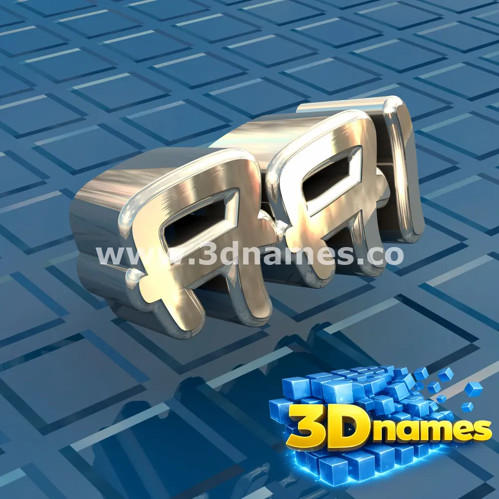aai in Blue Bling style - 3D name wallpaper