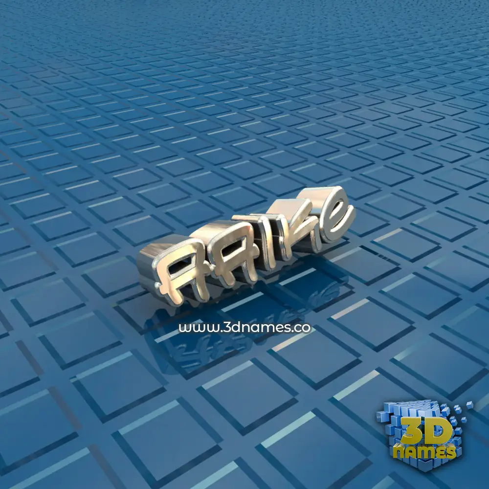aaike in Blue Bling style - 3D name wallpaper
