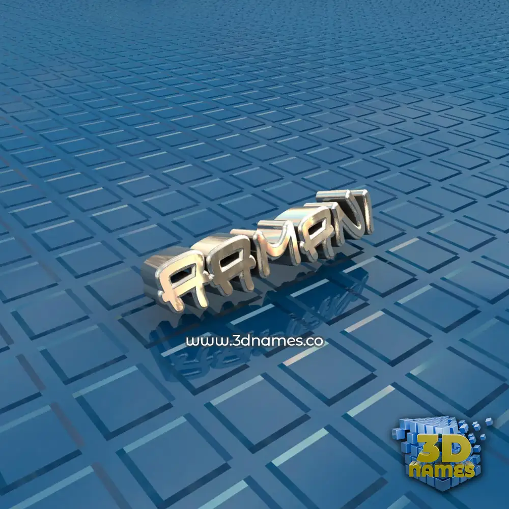 aamani in Blue Bling style - 3D name wallpaper