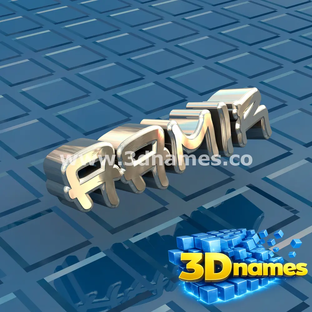 aamir in Blue Bling style - 3D name wallpaper