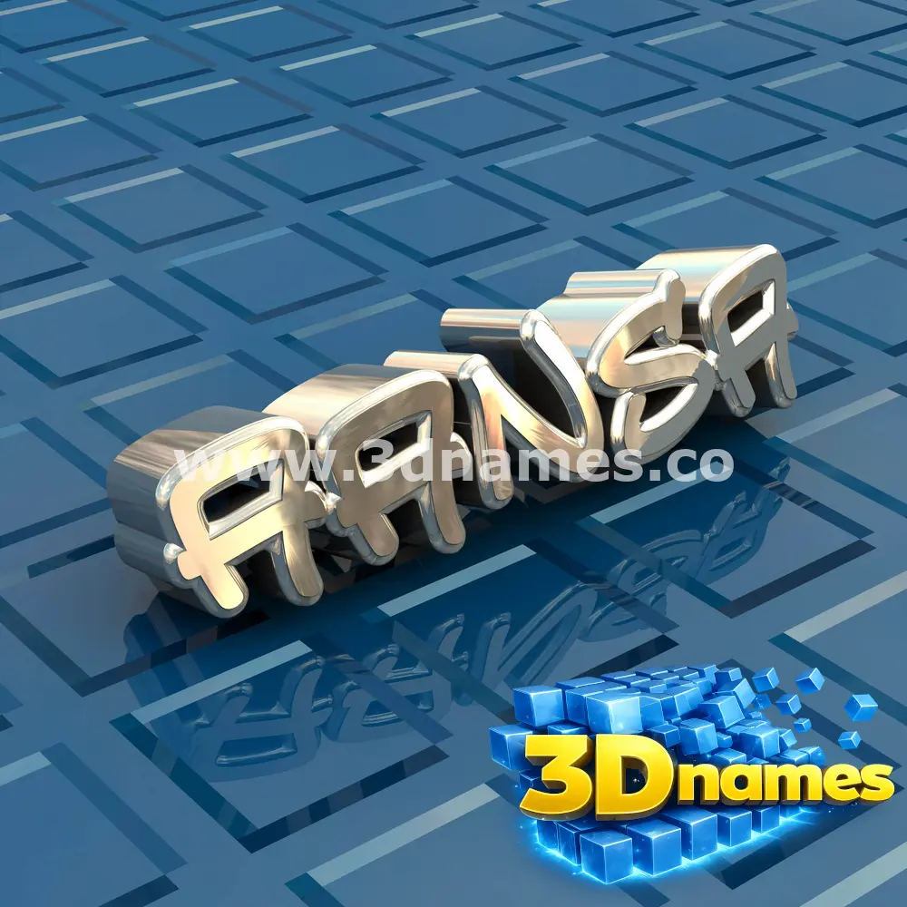 aansa in Blue Bling style - 3D name wallpaper