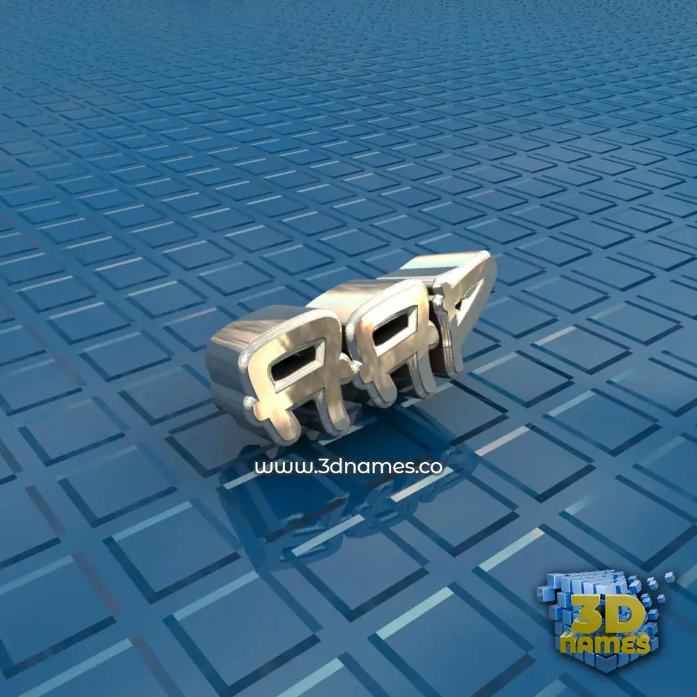 aap in Blue Bling style - 3D name wallpaper