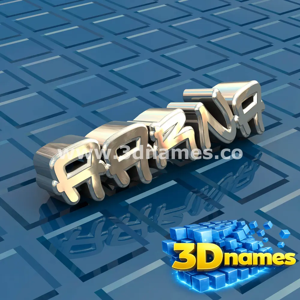 aarna in Blue Bling style - 3D name wallpaper
