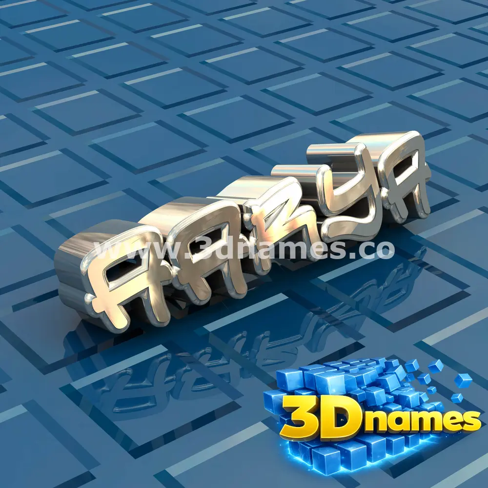 aarya in Blue Bling style - 3D name wallpaper