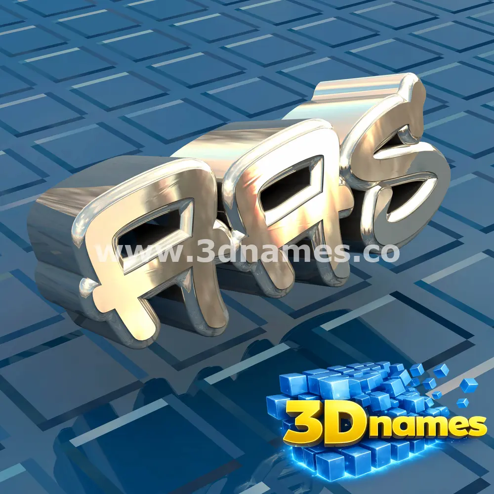 aas in Blue Bling style - 3D name wallpaper