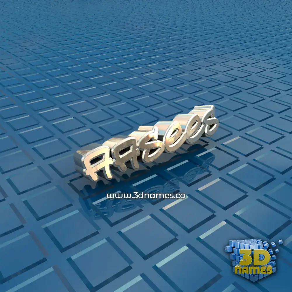 aasees in Blue Bling style - 3D name wallpaper