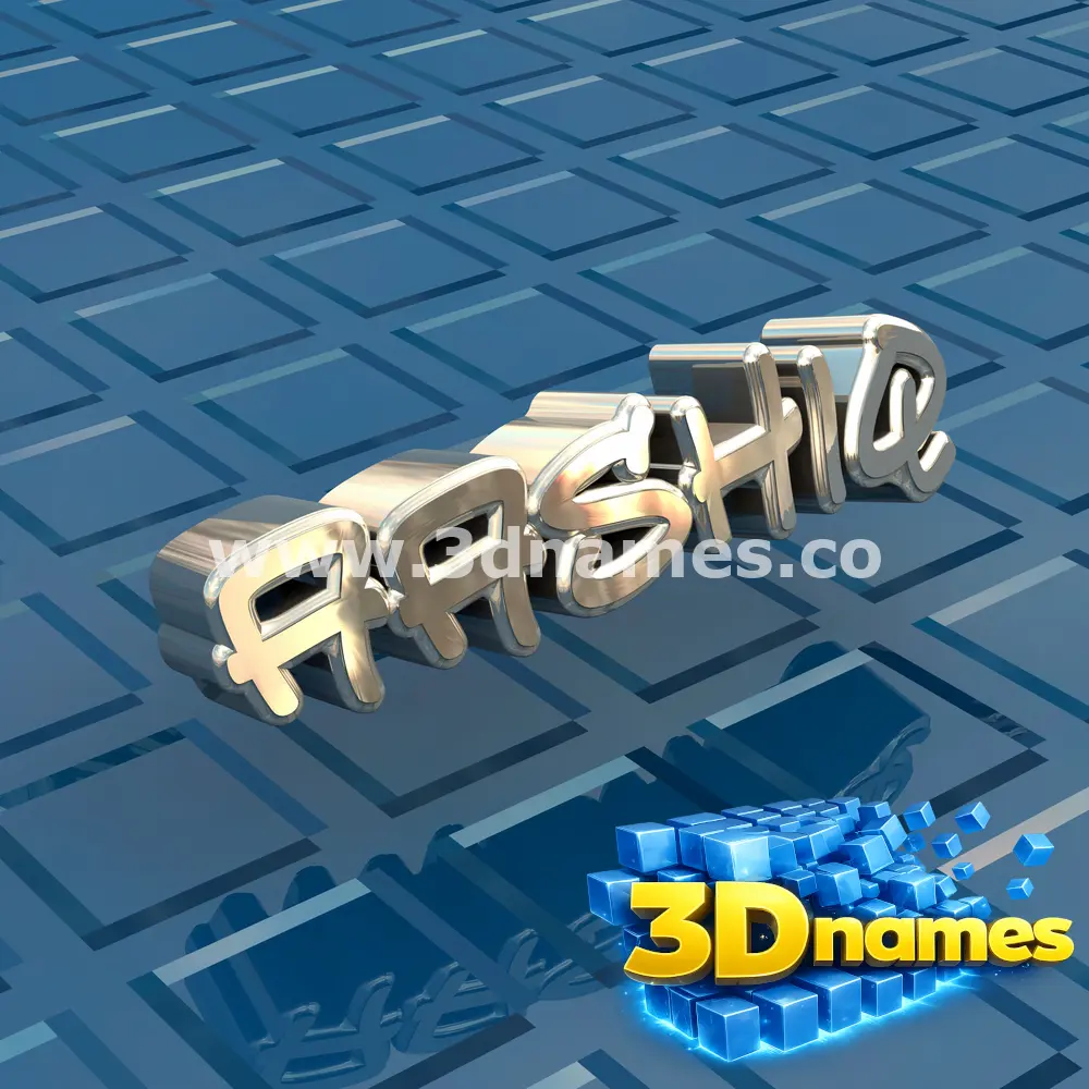 aashiq in Blue Bling style - 3D name wallpaper