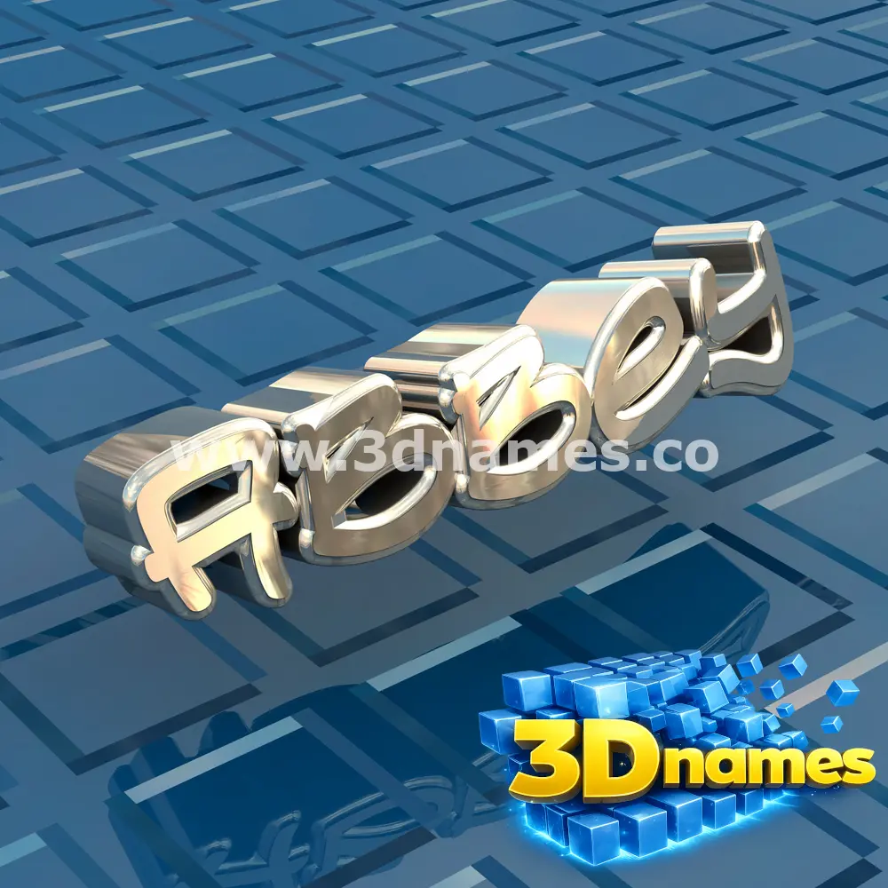 abbey in Blue Bling style - 3D name wallpaper