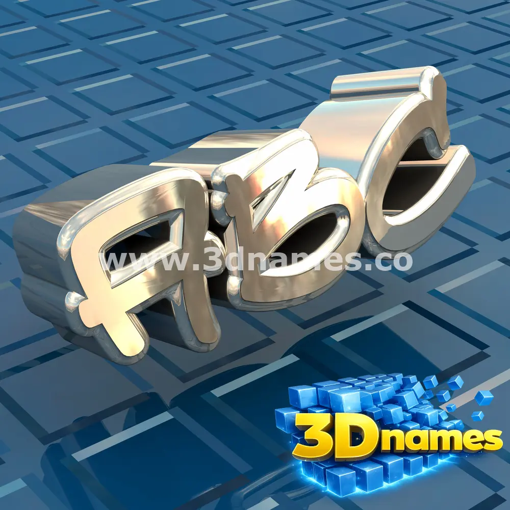 abc in Blue Bling style - 3D name wallpaper