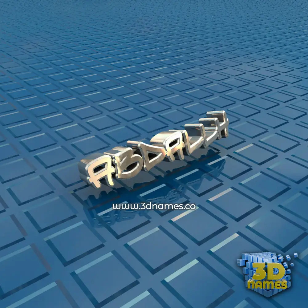 abdallh in Blue Bling style - 3D name wallpaper