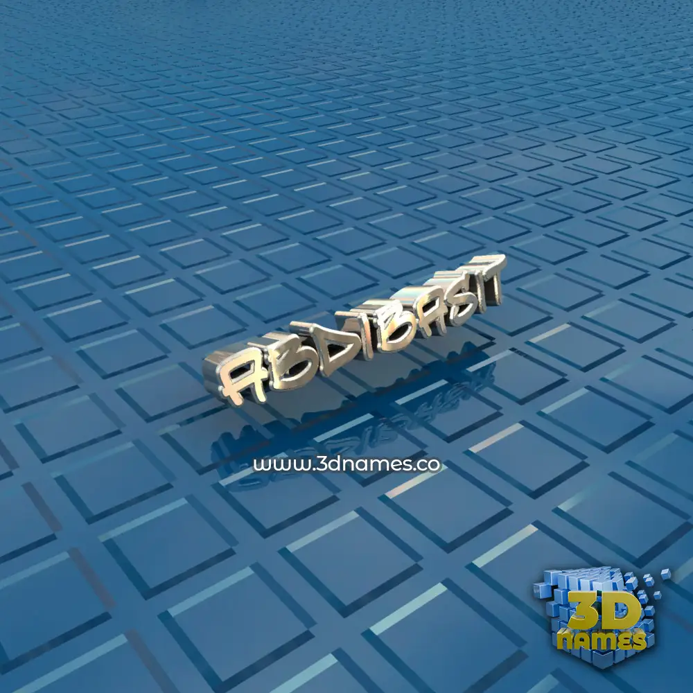 abdibasit in Blue Bling style - 3D name wallpaper